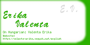 erika valenta business card